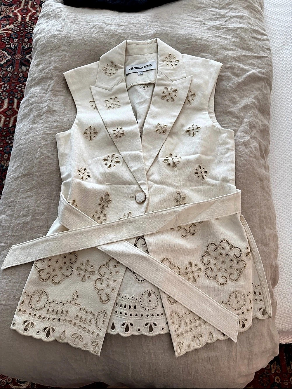 Veronica Beard Townes Eyelet Vest